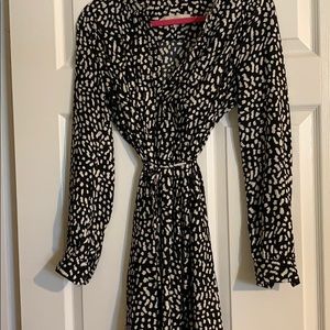 Loft Long-Sleeve, Tie-Waist Shirt Dress